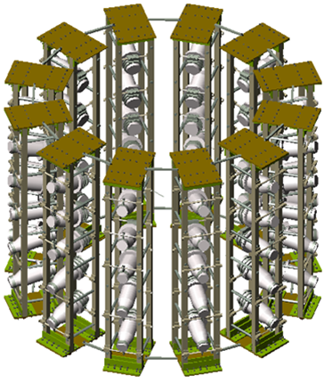 Design of the full TOF array