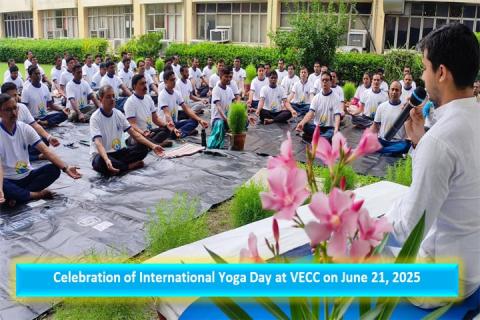 Celebration of International Yoga Day at VECC on June 21, 2025